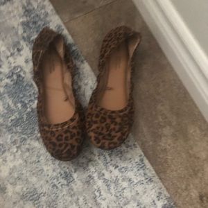 Leopard flats, size 9